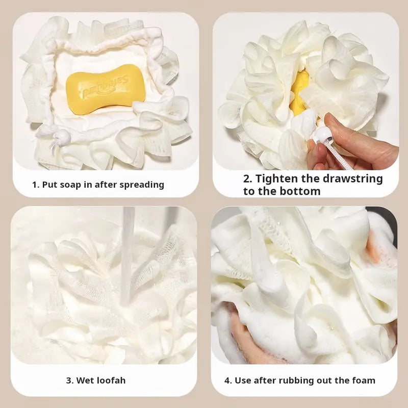 🛁 2-in-1 Dusch-Loofah-Schwamm