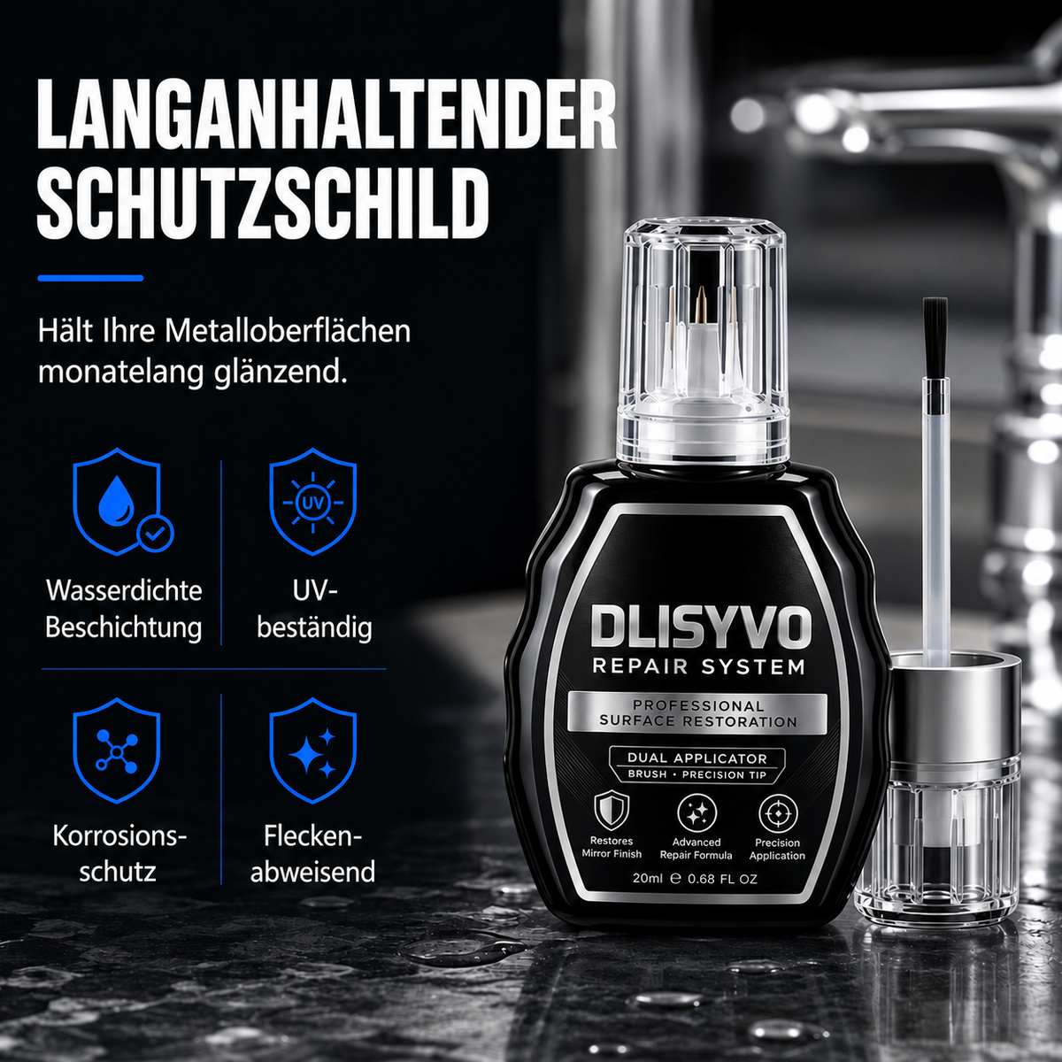 🥳HEISSER SALE 2026🥳💞50.000+ VERKAUFT! ✨🚗 Chrom-Restaurierungs-Set – Entfernt Oxidation & bringt metallischen Hochglanz | Premium Qualität