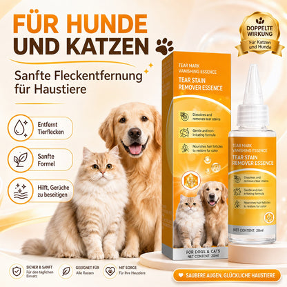 Sanfte Tropfen zur Entfernung von Augenflecken bei Haustieren