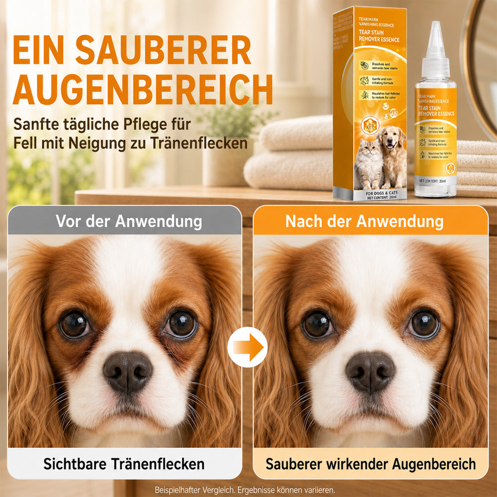 Sanfte Tropfen zur Entfernung von Augenflecken bei Haustieren