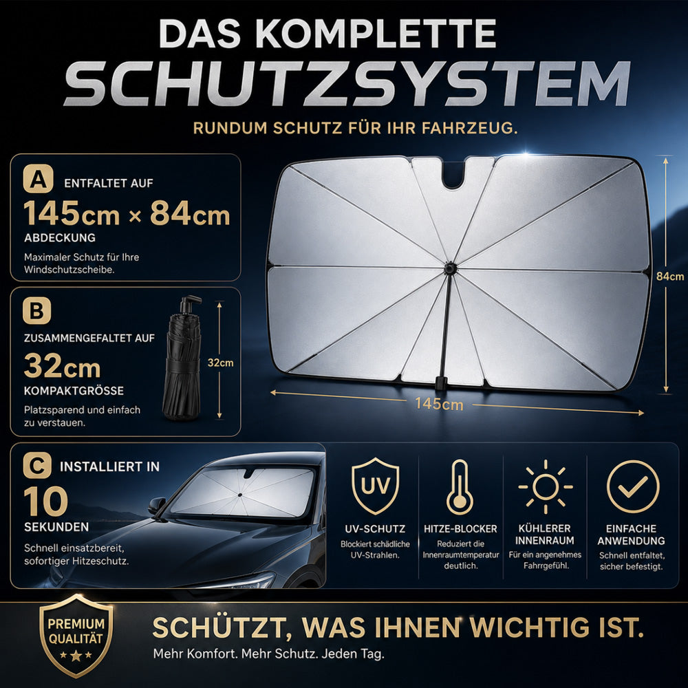 🌞 50% Rabatt 🌈 Faltbarer Auto-Sonnenschutz für die Windschutzscheibe