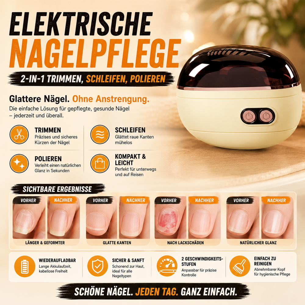 🔥NUR HEUTE: 50 % 🌟 2-in-1-Smart-Elektronagelschere & -Polierer ✂️💅 Die elektrische Nagelpflege für die ganze Familie!