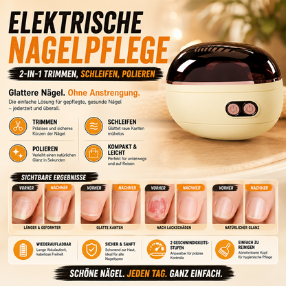 🔥NUR HEUTE: 50 % 🌟 2-in-1-Smart-Elektronagelschere & -Polierer ✂️💅 Die elektrische Nagelpflege für die ganze Familie!