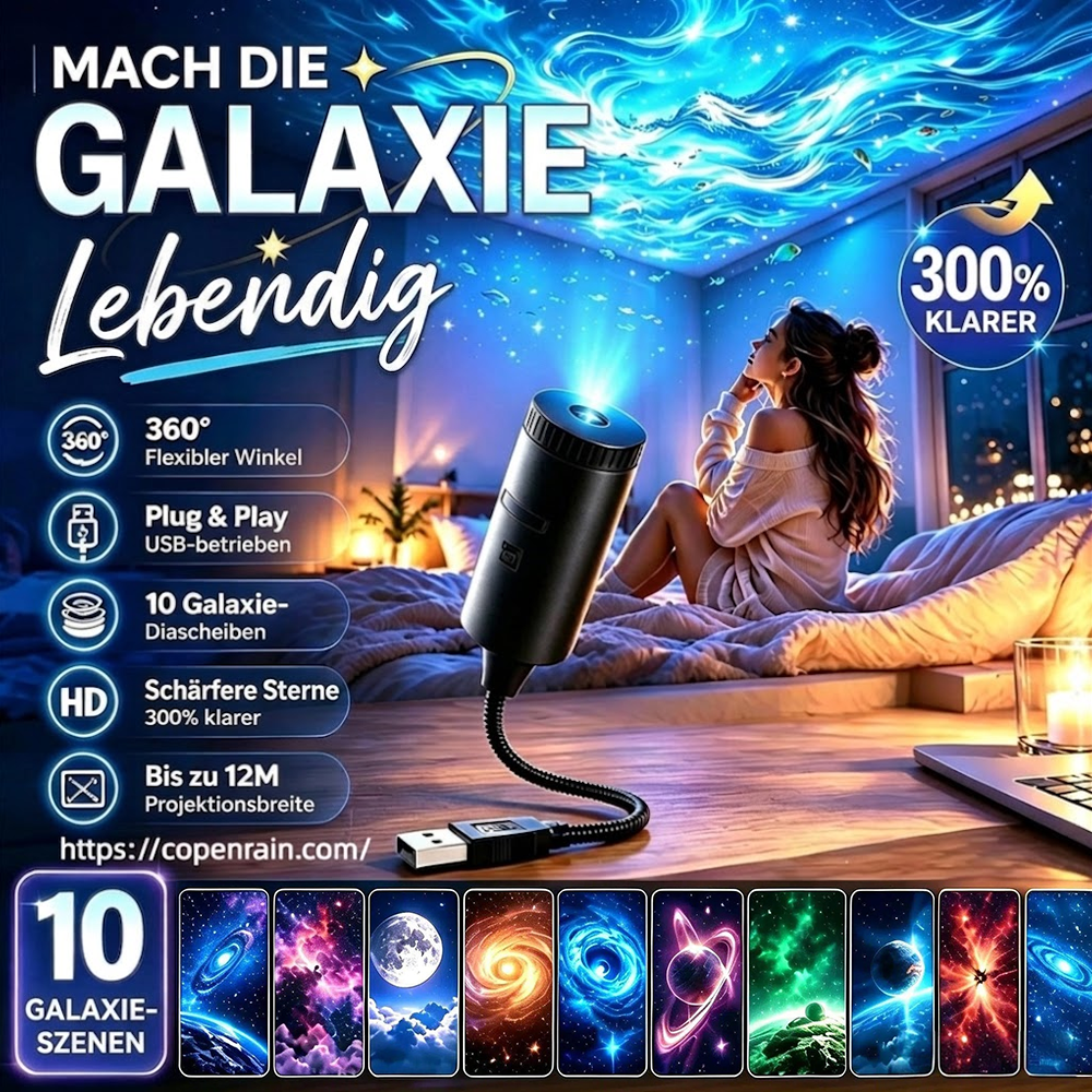 Nachtlicht-Projektor – Intelligenter holografischer Sternprojektor