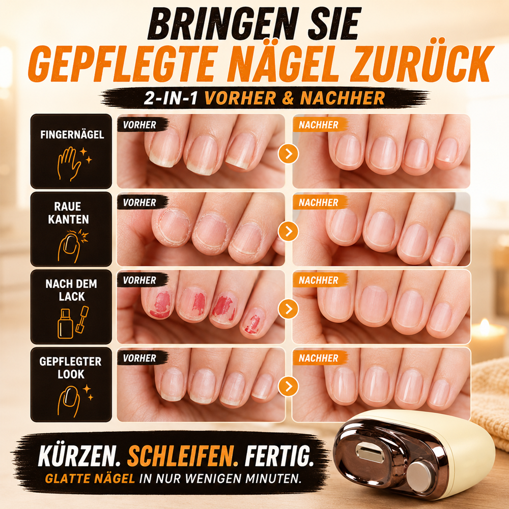 🔥NUR HEUTE: 50 % 🌟 2-in-1-Smart-Elektronagelschere & -Polierer ✂️💅 Die elektrische Nagelpflege für die ganze Familie!