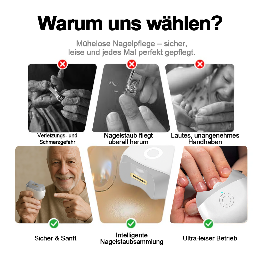 Universeller automatischer Fingernagelschleifer für Erwachsene und Kinder – Einfach & Sicher-Remifa®