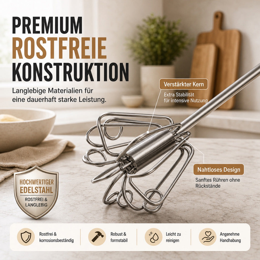 🍳 1 KAUFEN – 1 GRATIS ERHALTEN:Handrührbesen mit rutschfestem Griff, rostfrei und strapazierfähig – und das zu einem günstigen Preis!