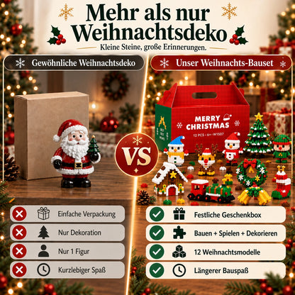 ⏳ Nur heute 49 % sparen – 🎄 12-Tage-Mini-Weihnachts-Bauset zum Selberbauen | 12 einzigartige, festliche Bausets mit Aufhängeschlaufen – perfekt zum Schmücken von Weihnachtsbäumen, Kränzen und festlichen Dekorationen 🧱