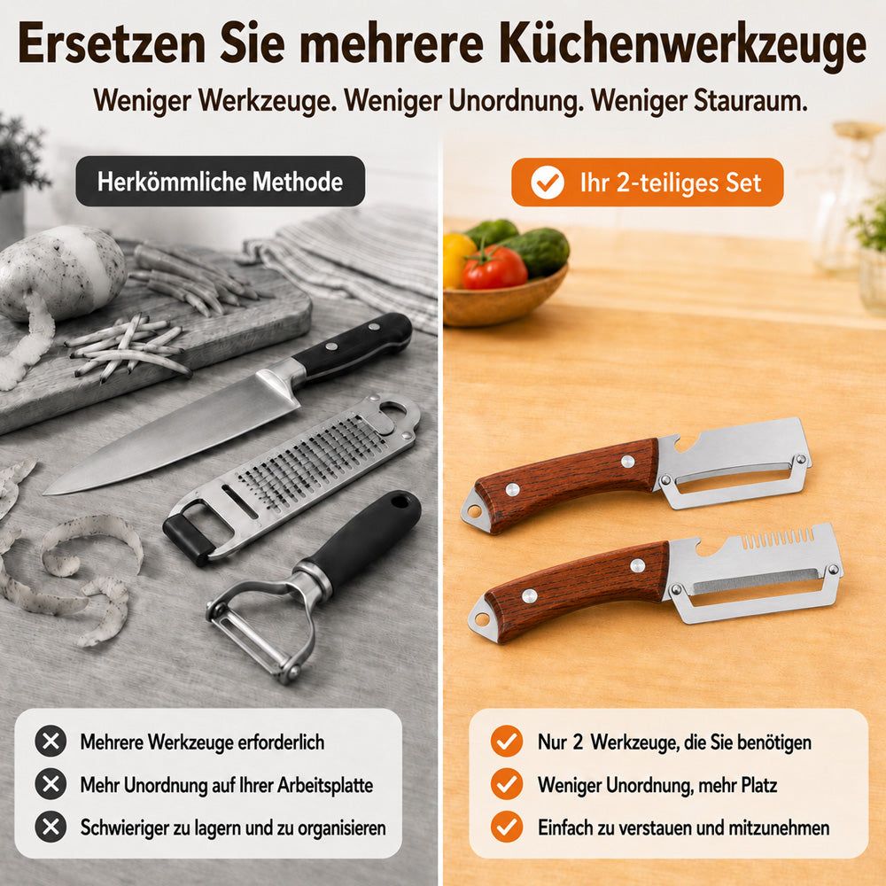 🔪🥕1 KAUFEN – 1 GRATIS ERHALTEN: Multifunktionaler Sparschäler