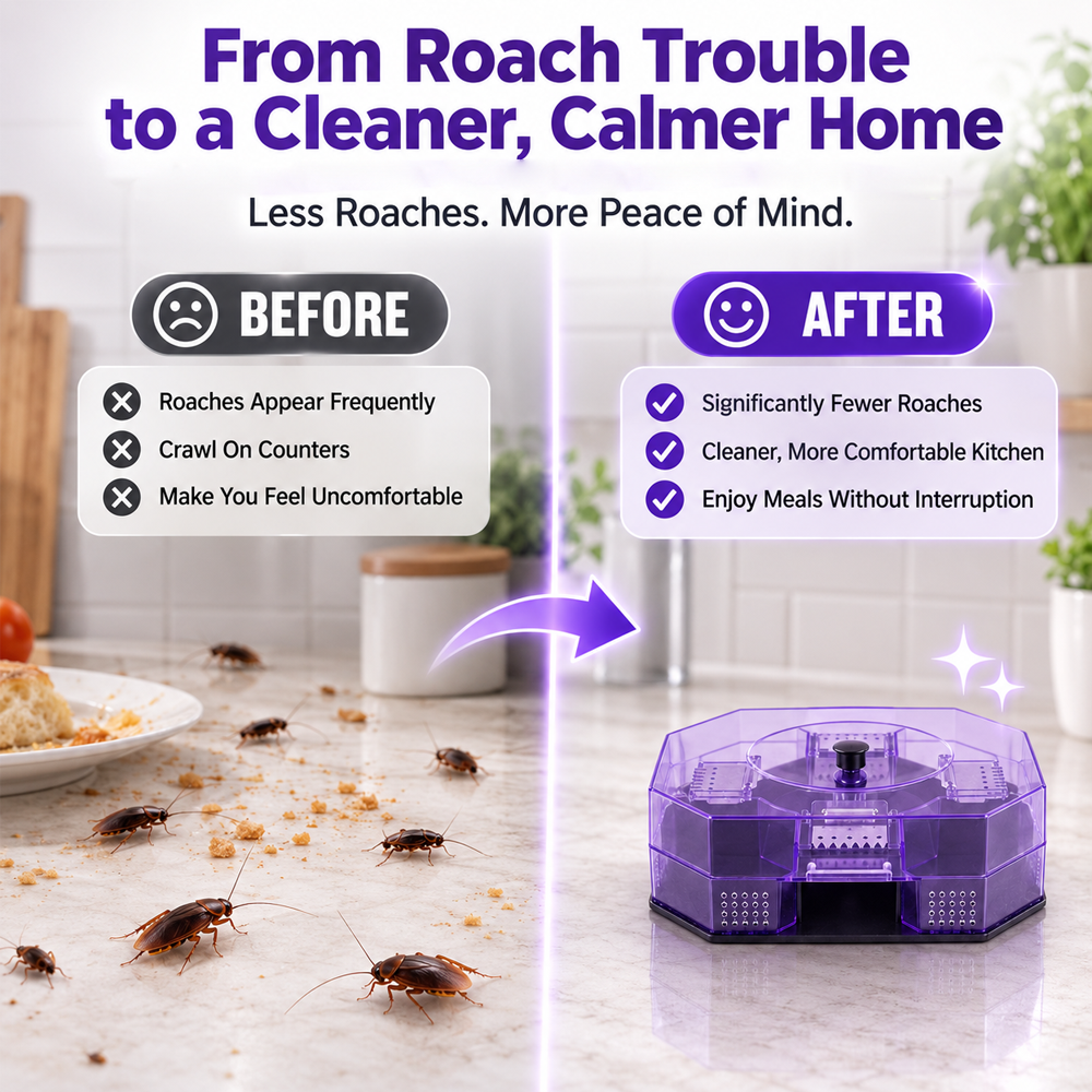⏳Zeitlich begrenztes Angebot⏰ Wiederverwendbare Kakerlakenfalle – Mechanischer Fang, keine giftigen Sprays. Mit Einwegklappen, einfach zu kontrollieren und zu reinigen. Sicher für Haushalte mit Kindern und Haustieren! 🏠✨