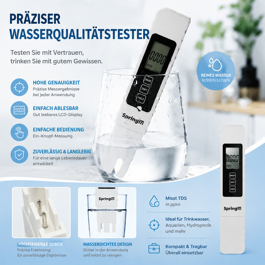 💧✅ 3-in-1 TDS Wasserqualitätsprüfer – Digitales LCD, hohe Präzision 💧💦 Ideal für Aquarium, Trinkwasser & zu Hause – schnelle & genaue Messung