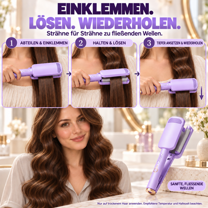 ✨50% RABATT 🌊 32-mm-Welleneisen – Weiche Wellen, voller Glamour! 🌊 4 Temperaturstufen, in ca. 10 Sekunden einsatzbereit, mit Ionen-Technologie