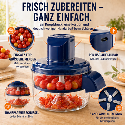 ✨50% RABATT! 🍇 Transparenter elektrischer Obst- und Gemüseschäler – Schnell, einfach und effizient. Perfekt für die täglichen Küchenarbeiten!
