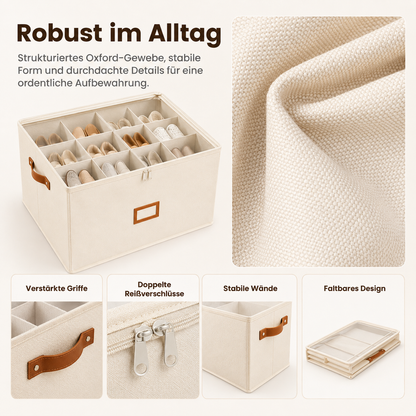👟 Begrenzte Zeit – 50 % RABATT! 💥 Schuh-Organizer aus Stoff – platzsparende Aufbewahrungsbox – für bis zu 12 Paar Schuhe – ideal für Kleiderschränke, Flure & Reisen – schützt vor Staub & Schmutz