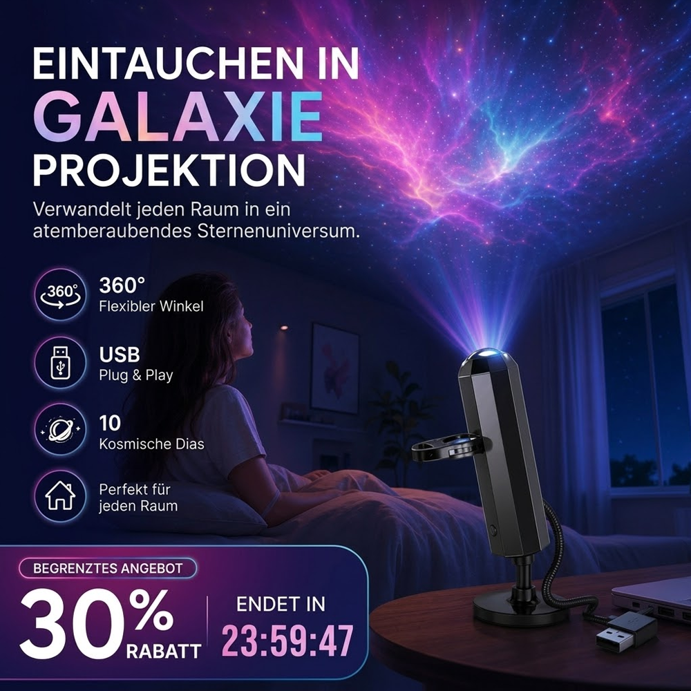 Nachtlicht-Projektor – Intelligenter holografischer Sternprojektor