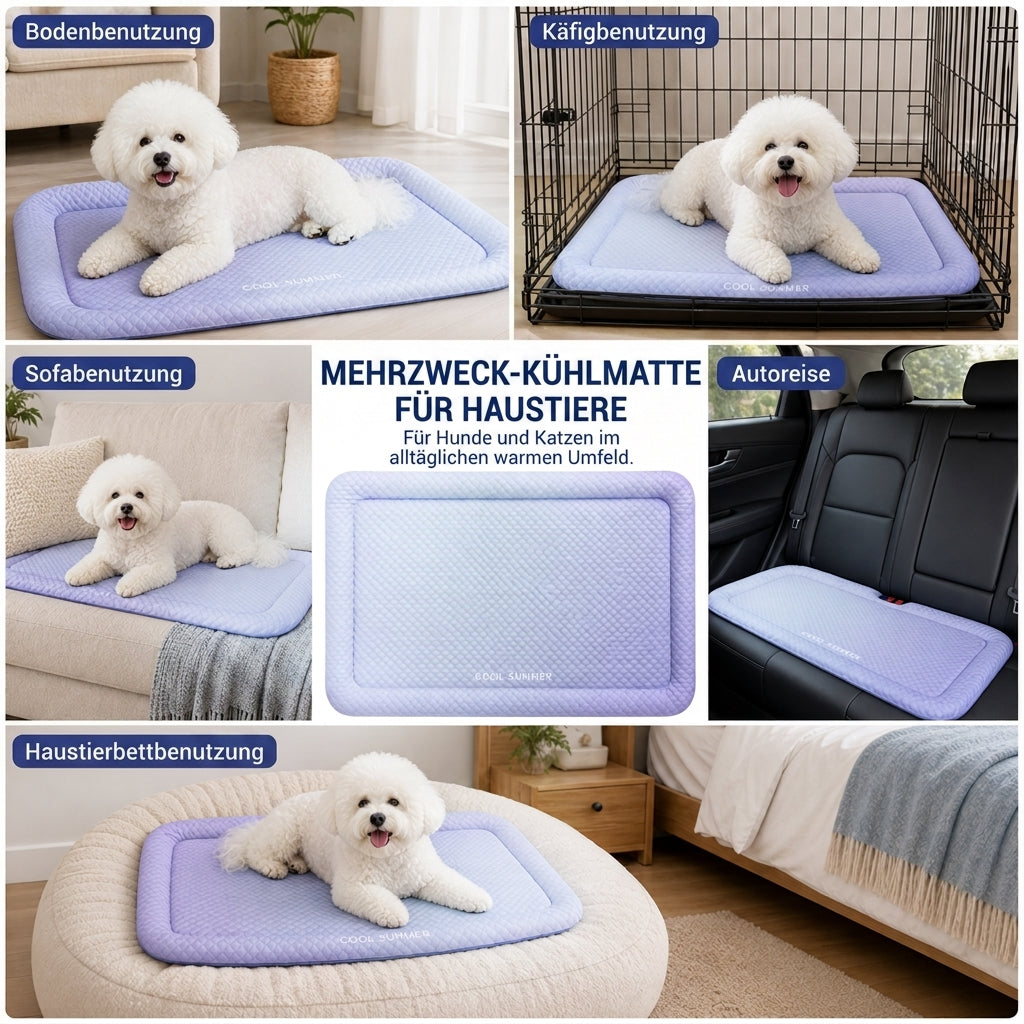 ❄️Atmungsaktive Premium-Kühlmatte für Hunde & Katzen – Kühl, weich & komfortabel🐾
