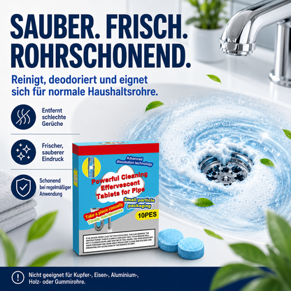 🔥🎁 2+1 GRATIS!!🥳 💞 50K+ VERKAUFT! ⚡💧 Leistungsstarke Brausetabletten zur Rohrreinigung