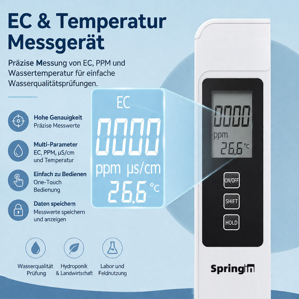 💧✅ 3-in-1 TDS Wasserqualitätsprüfer – Digitales LCD, hohe Präzision 💧💦 Ideal für Aquarium, Trinkwasser & zu Hause – schnelle & genaue Messung