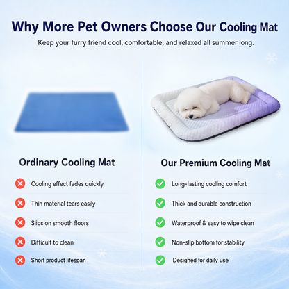 ❄️Atmungsaktive Premium-Kühlmatte für Hunde & Katzen – Kühl, weich & komfortabel🐾