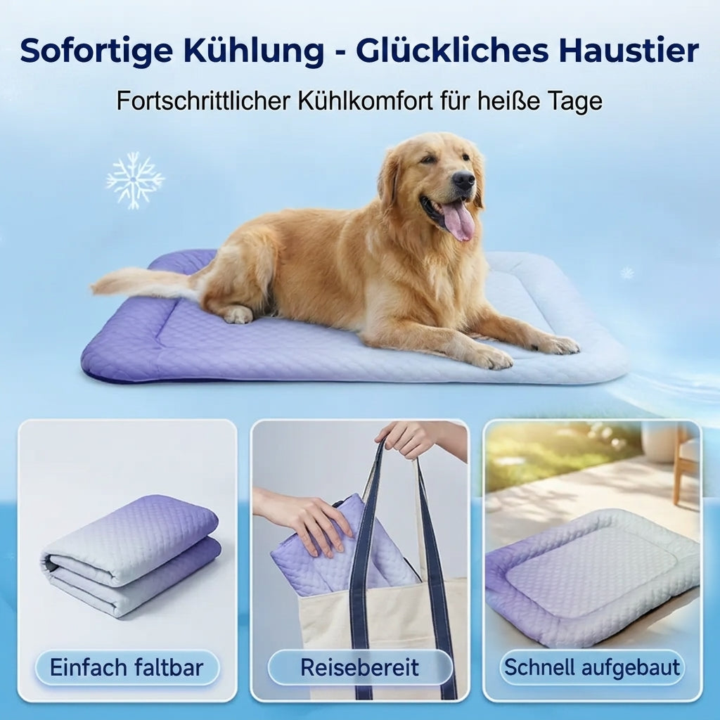❄️Atmungsaktive Premium-Kühlmatte für Hunde & Katzen – Kühl, weich & komfortabel🐾