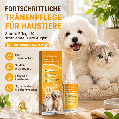 Sanfte Tropfen zur Entfernung von Augenflecken bei Haustieren
