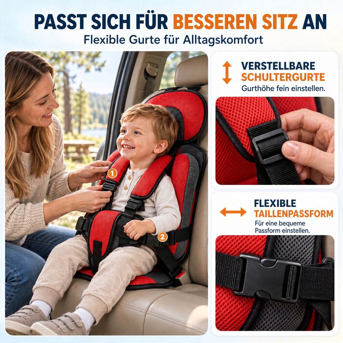 🔥🔥50% RABATT !!⏰Tragbarer Kindersitz fürs Auto