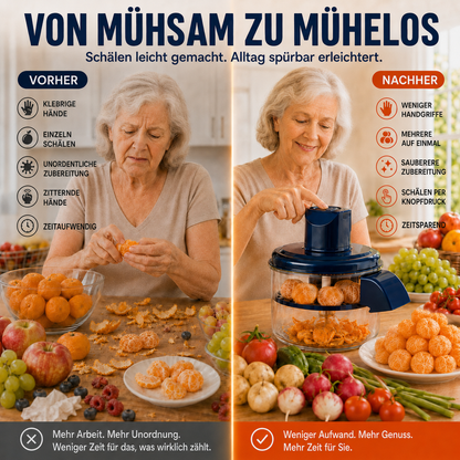 ✨50% RABATT! 🍇 Transparenter elektrischer Obst- und Gemüseschäler – Schnell, einfach und effizient. Perfekt für die täglichen Küchenarbeiten!