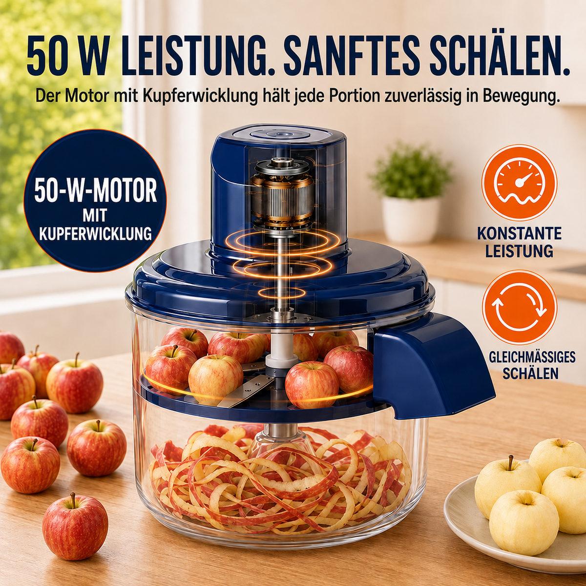 ✨50% RABATT! 🍇 Transparenter elektrischer Obst- und Gemüseschäler – Schnell, einfach und effizient. Perfekt für die täglichen Küchenarbeiten!