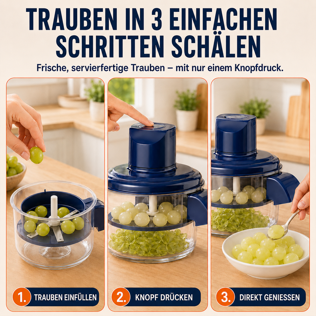 ✨50% RABATT! 🍇 Transparenter elektrischer Obst- und Gemüseschäler – Schnell, einfach und effizient. Perfekt für die täglichen Küchenarbeiten!