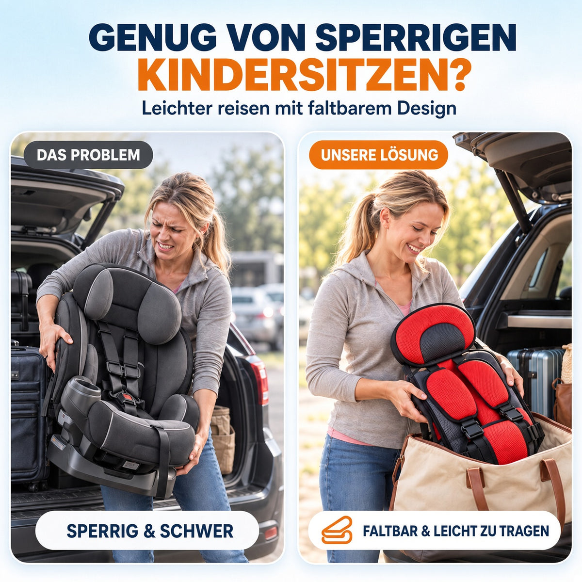 🔥🔥50% RABATT !!⏰Tragbarer Kindersitz fürs Auto