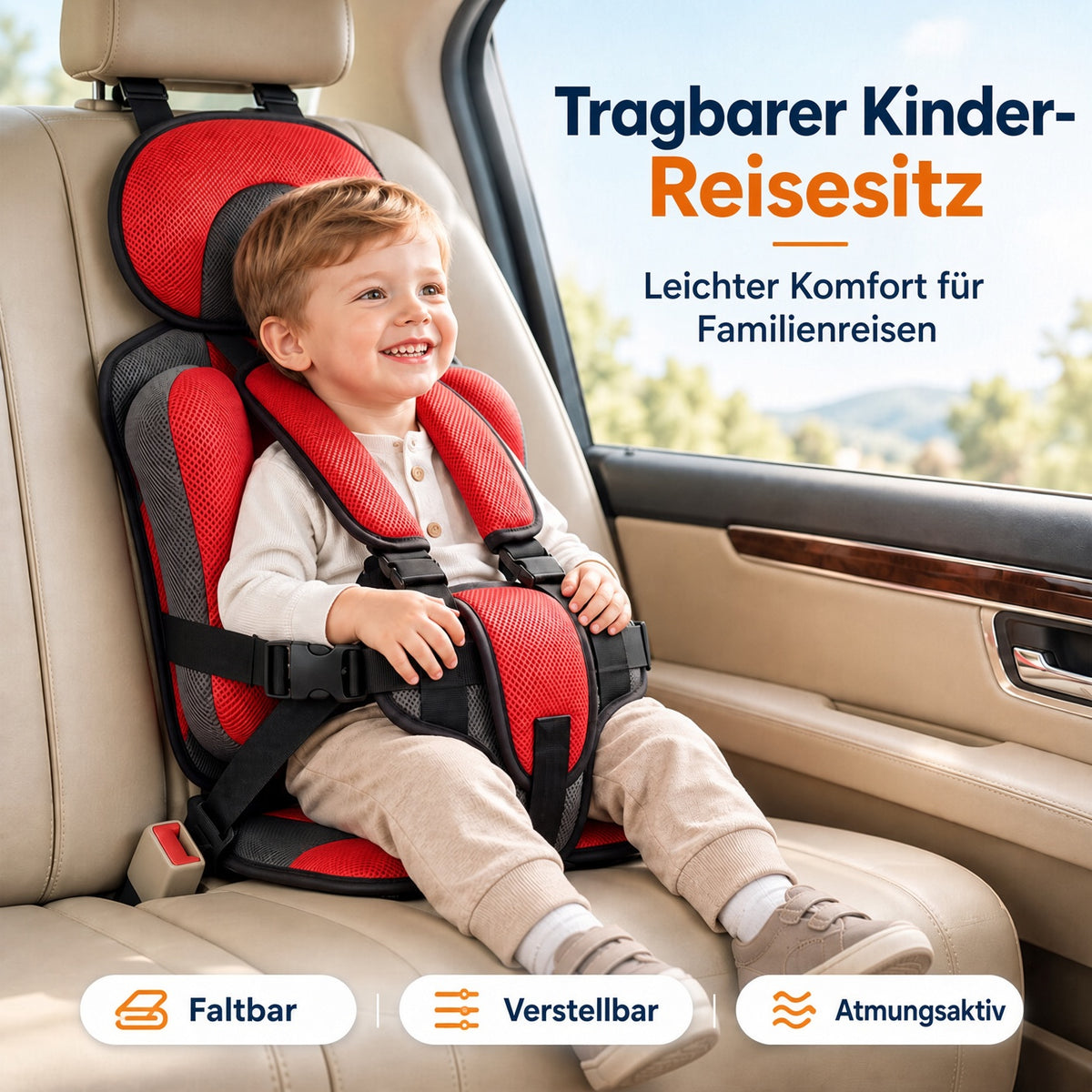 🔥🔥50% RABATT !!⏰Tragbarer Kindersitz fürs Auto