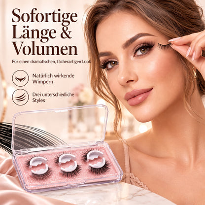 🥳 Kaufe eins, bekomme eins gratis ! 👁️✨ Wiederverwendbare selbstklebende Wimpern. Kein Kleber erforderlich, einfach aufdrücken. Mehrfach nutzbar & leicht abzunehmen 💕🌸