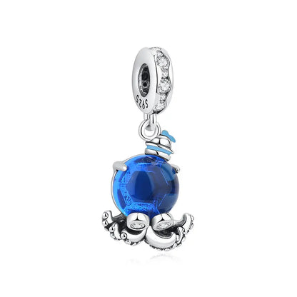 Original 925 Sterling Silver Charms Love Heart Turtle Murano Glass Pendant Beads Fit Pan Bracelet Necklace Jewelry For Women