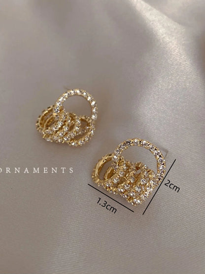 2PC Simple and Fashionable U-shaped Earrings Exquisite Women's Daily Leisure Party Earrings Outdoor Festival Gifts-030