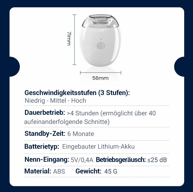 80%Universeller automatischer Fingernagelschleifer für Erwachsene und Kinder – Einfach & Sicher