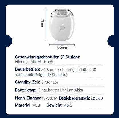 80%Universeller automatischer Fingernagelschleifer für Erwachsene und Kinder – Einfach & Sicher