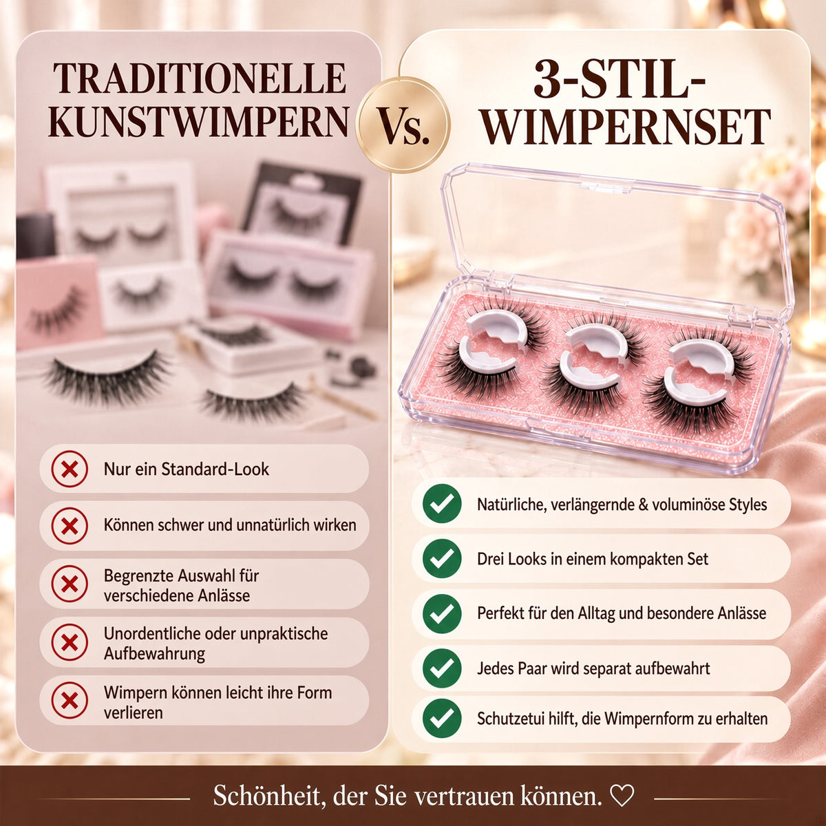 🥳 Kaufe eins, bekomme eins gratis ! 👁️✨ Wiederverwendbare selbstklebende Wimpern. Kein Kleber erforderlich, einfach aufdrücken. Mehrfach nutzbar & leicht abzunehmen 💕🌸