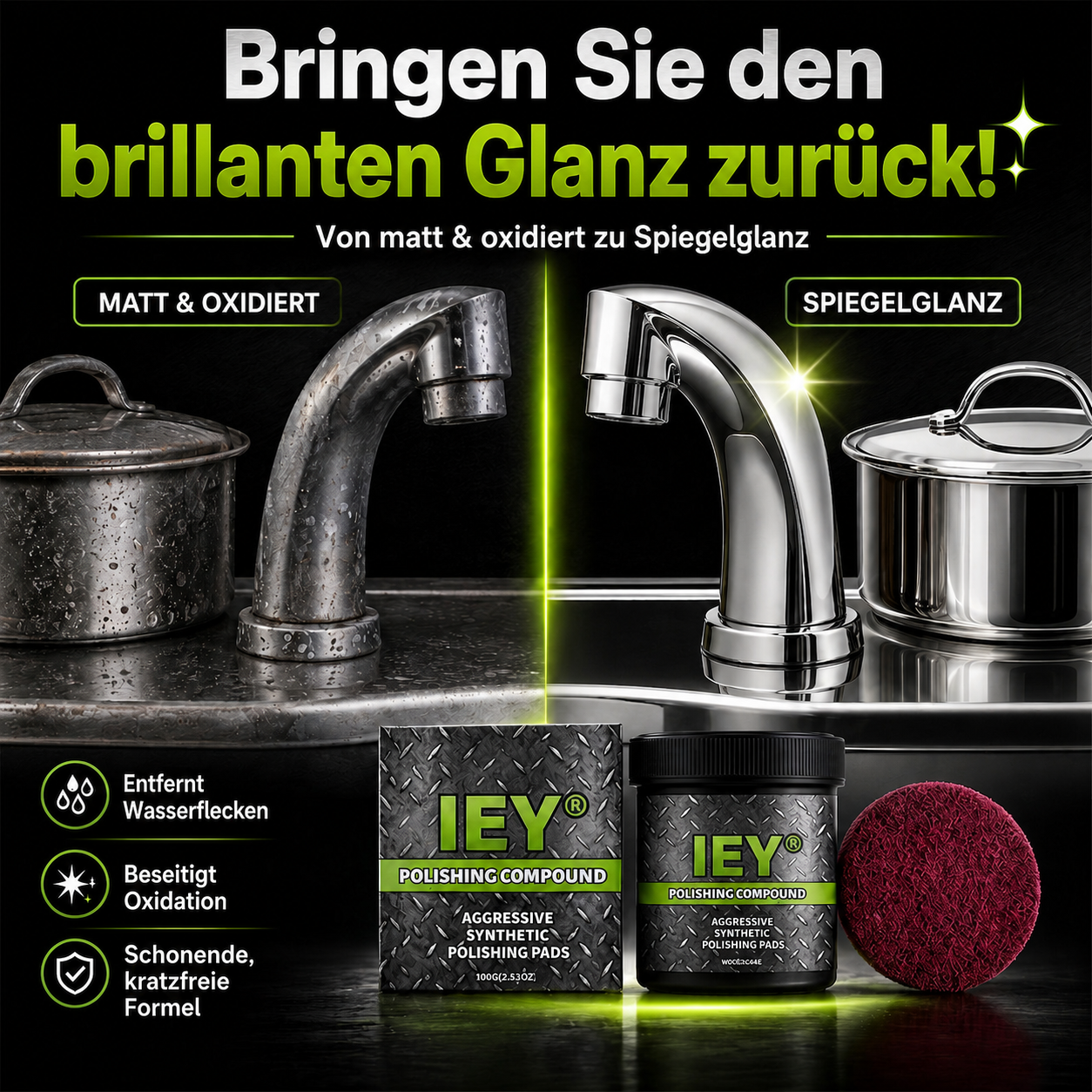 ⚡All-in-One Oberflächenpolitur mit Polierpad