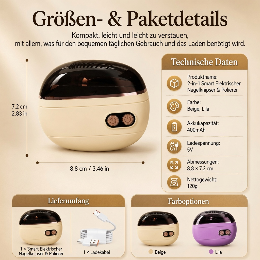 🔥NUR HEUTE: 50 % 🌟 2-in-1-Smart-Elektronagelschere & -Polierer ✂️💅 Die elektrische Nagelpflege für die ganze Familie!