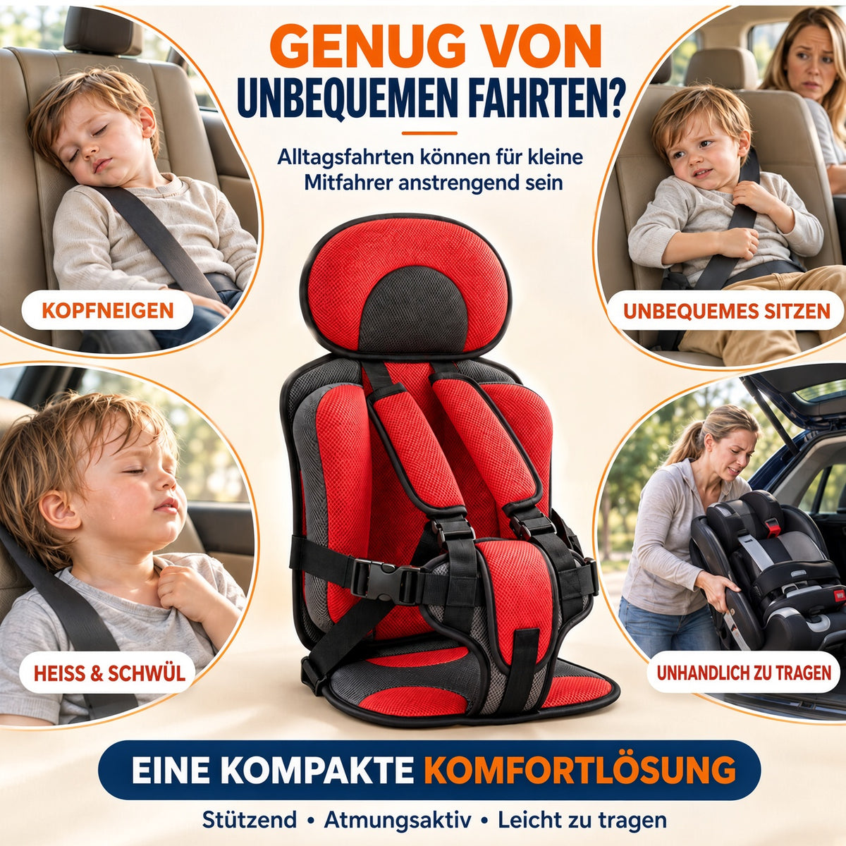 🔥🔥50% RABATT !!⏰Tragbarer Kindersitz fürs Auto
