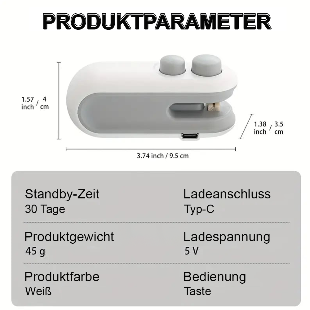 Mini-Siegelmaschine – hält Lebensmittel frisch 🧊
