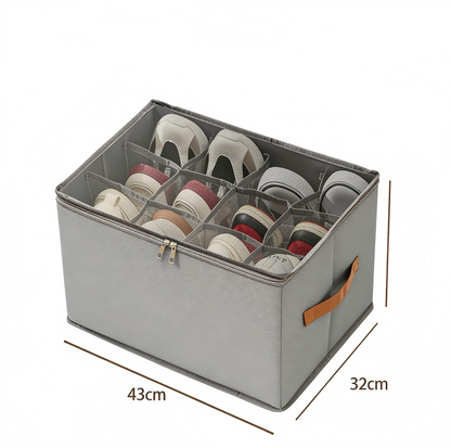 👟 Begrenzte Zeit – 50 % RABATT! 💥 Schuh-Organizer aus Stoff – platzsparende Aufbewahrungsbox – für bis zu 12 Paar Schuhe – ideal für Kleiderschränke, Flure & Reisen – schützt vor Staub & Schmutz