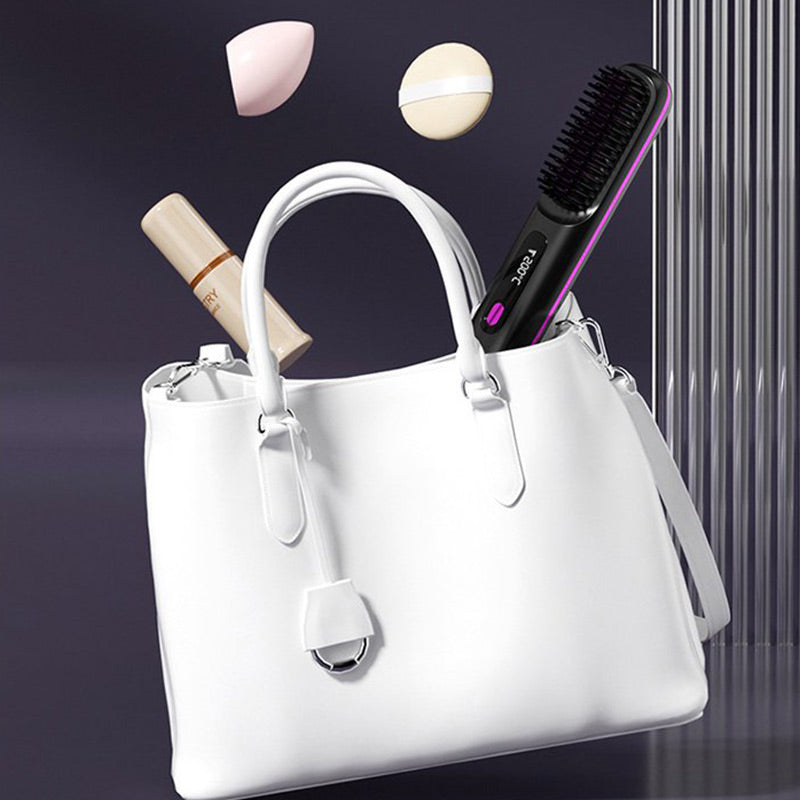 💖Neujahrs-Sonderangebot: 50 % Rabatt💖 Kabelloser, keramisch beheizter Haarglätter-Kamm-Remifa®