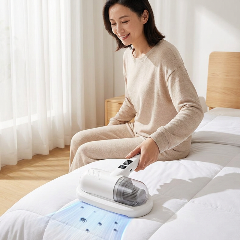 😱🛏️Unsichtbare Milben rauben dir den Schlaf! Normale Staubsauger nutzlos? Klopfen + Saugen + UV in einem!💥🔦