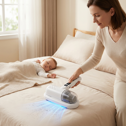 😱🛏️Unsichtbare Milben rauben dir den Schlaf! Normale Staubsauger nutzlos? Klopfen + Saugen + UV in einem!💥🔦